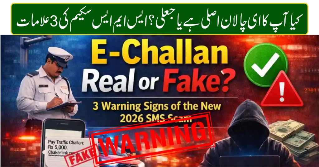 Current image: Fake E-Challan SMS Alert 2026