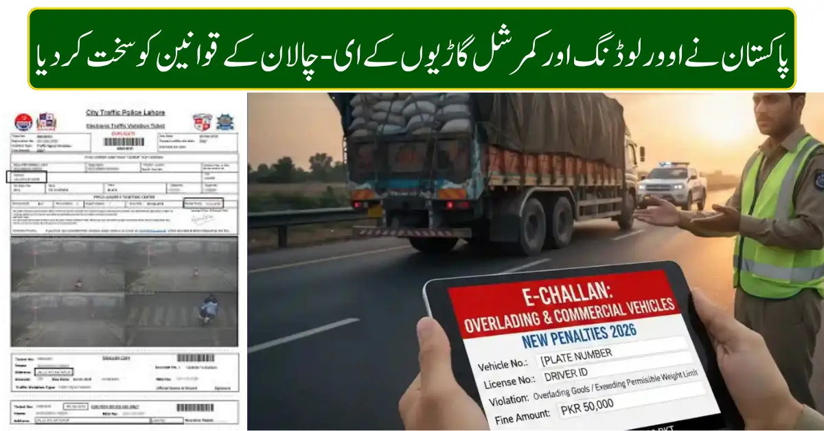 Pakistan Tightens E-Challan Rules for Overloading & Commercial Vehicles in 2026